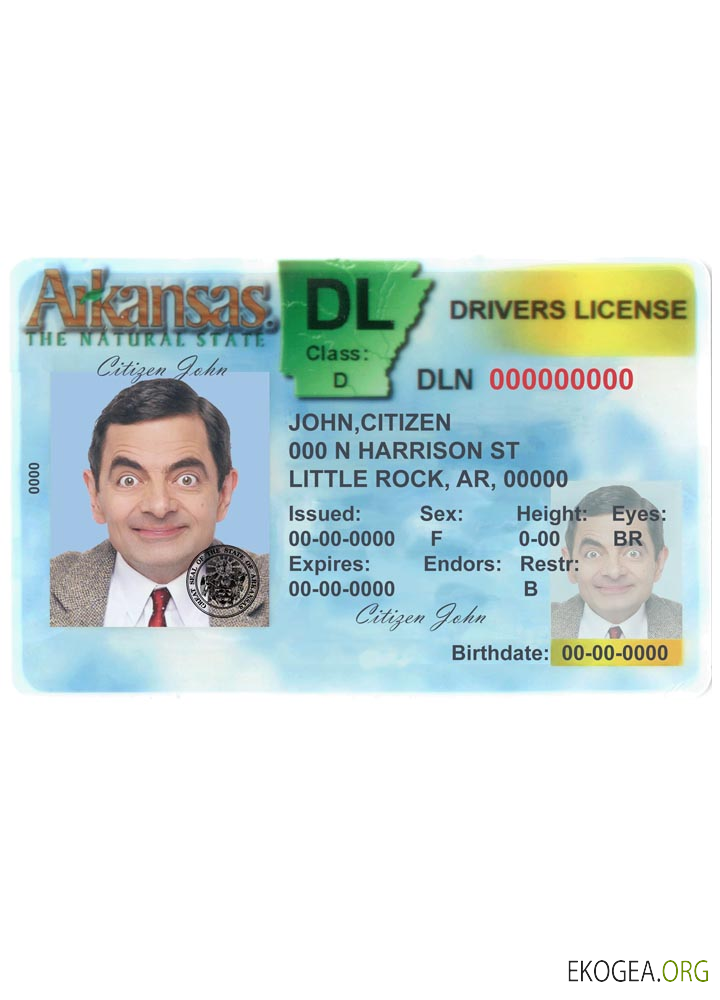 USA Arkansas DL version 2 (Front)